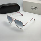 Ray-Ban Aviator RB3025 – Or Rose & Verres Minéraux Bleu Dégradé