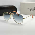 Ray-Ban Aviator RB3025 – Gold & Verres Minéraux Bleu Dégradé