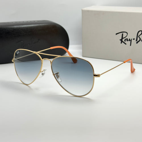 Ray-Ban Aviator RB3025 – Gold & Verres Minéraux Bleu Dégradé