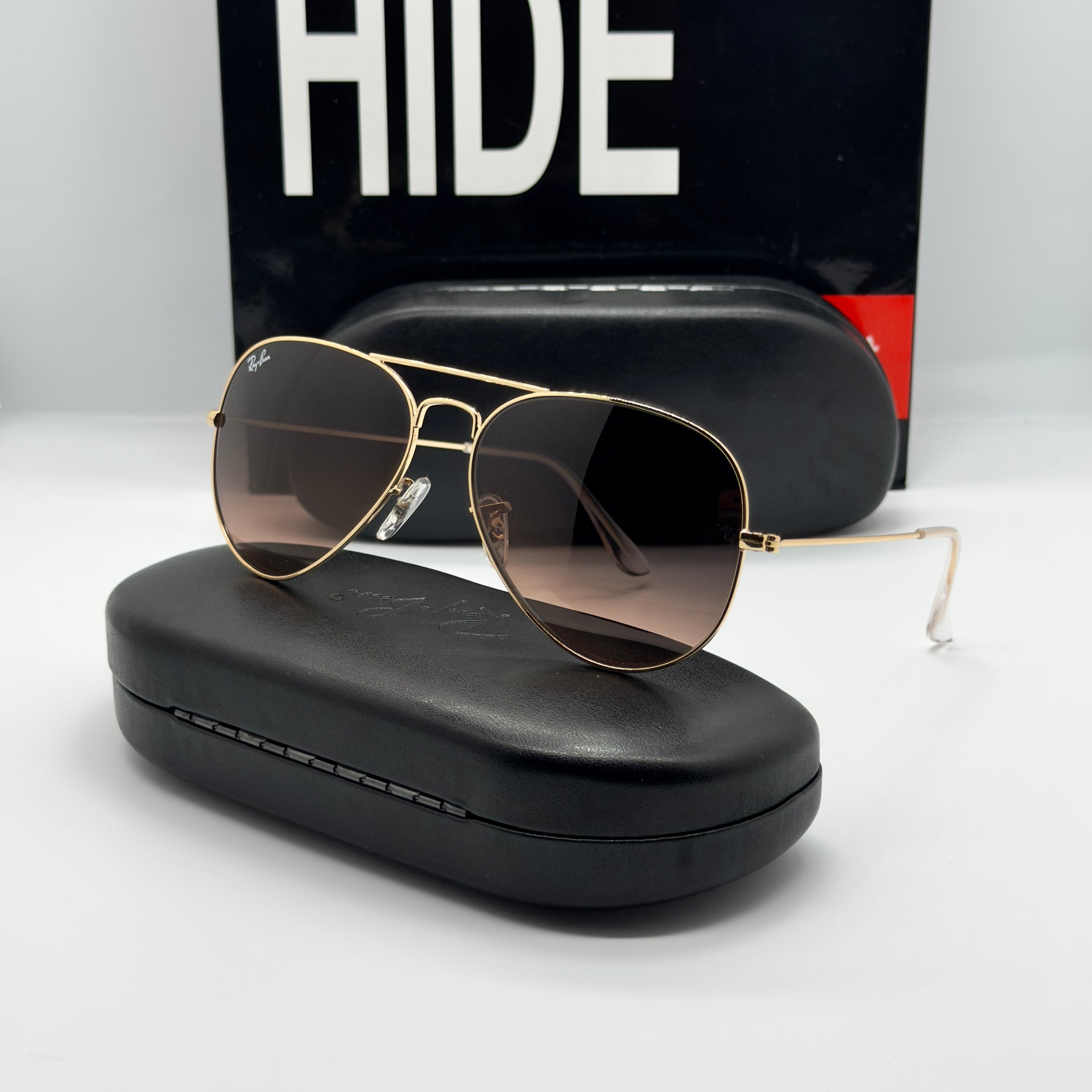 RB3025 Aviator Large Metal 001/3E – Verres Dégradés Brun