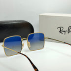 Ray-Ban Square 1971 Doré / Verre Bleu Dégradé