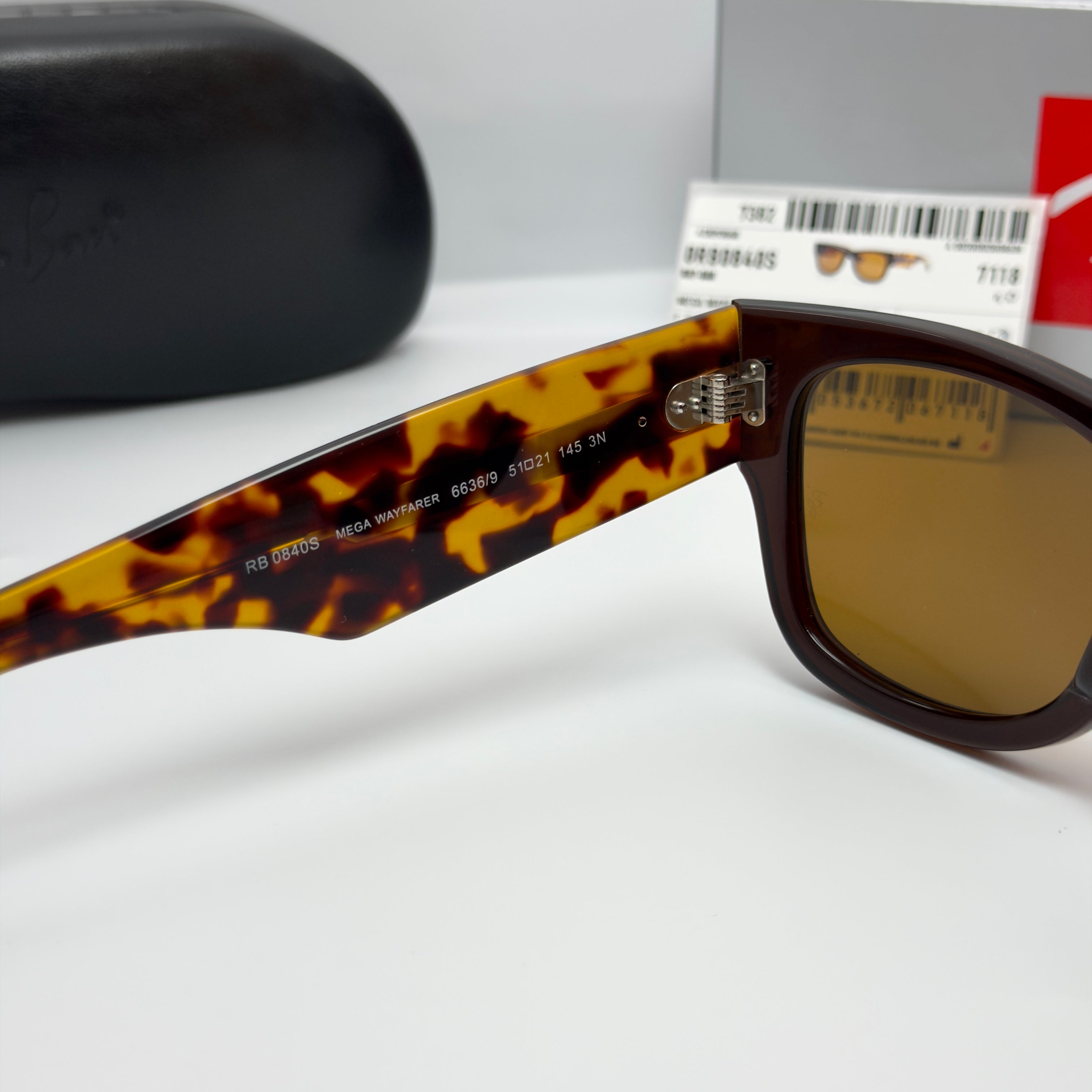 Mega Wayfarer Havana Amber RB 0840S 6636/9 (Taille 51-21)