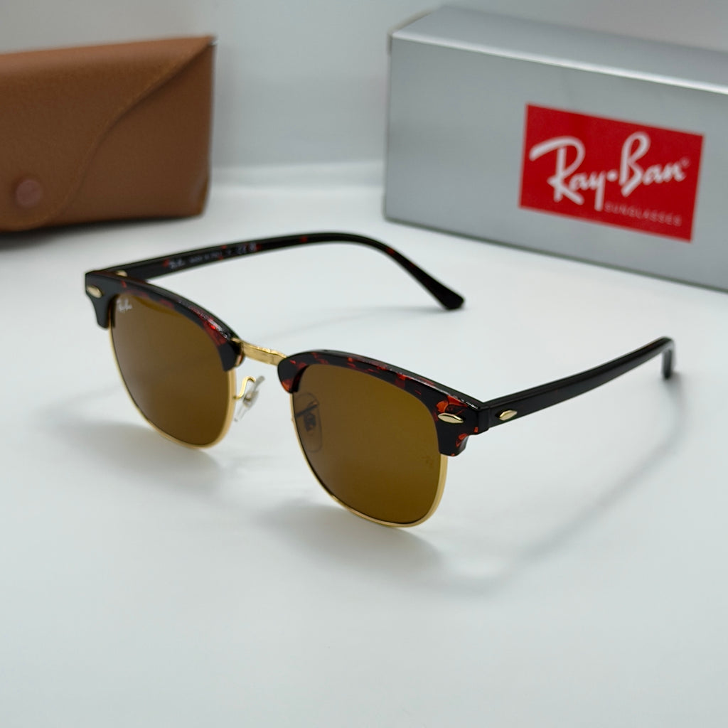 Ray-Ban Clubmaster (Finition Tortoise/Or)