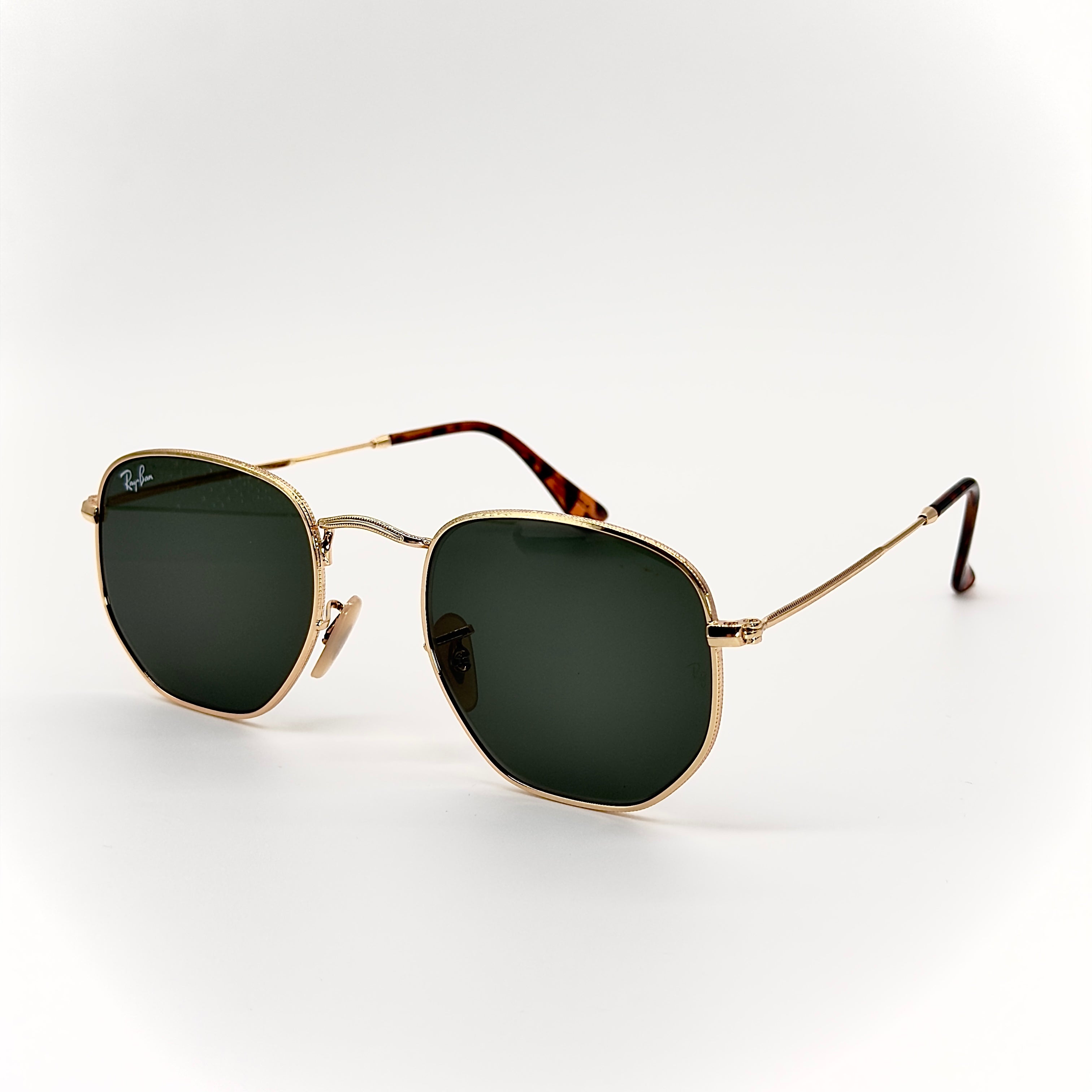 Ray-Ban RB3548-N Hexagonal Gold / Verre G15– Authentic
