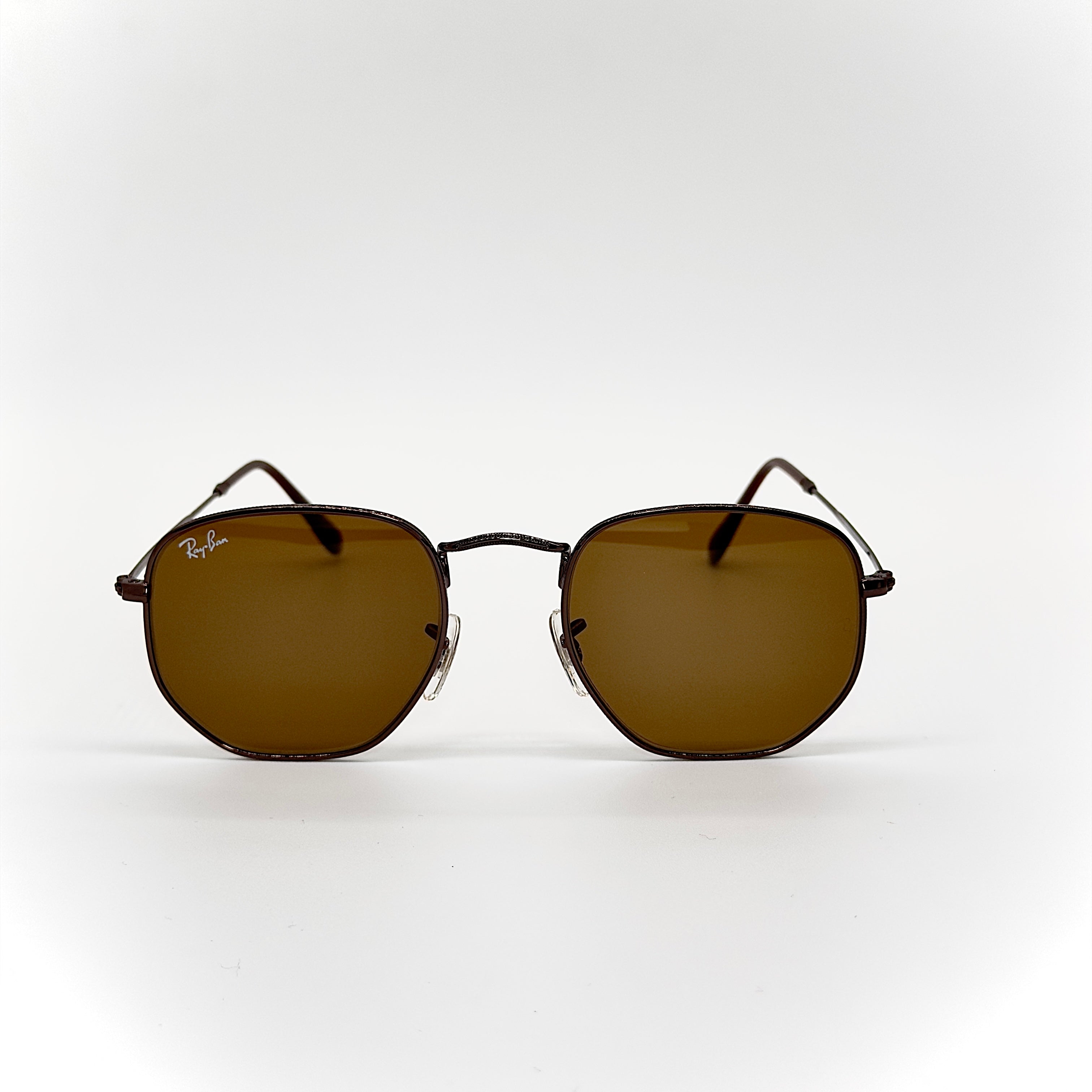 Ray-Ban RB3548-N Hexagonal Gunmetal – Verres Marron