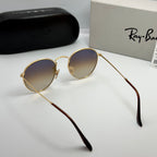 Ray-Ban Round Metal RB3447 – Or & Verres Minéraux Marron Dégradé