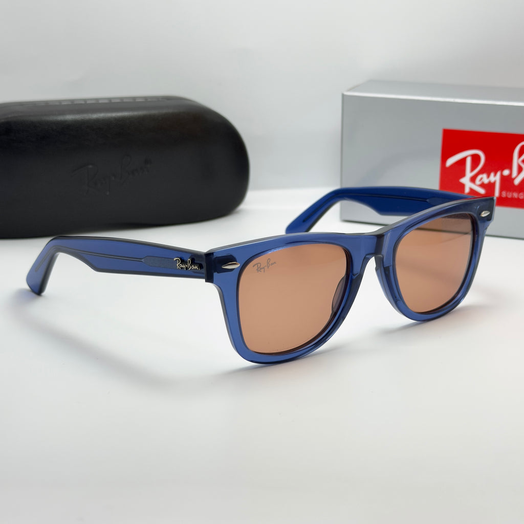 Ray-Ban Wayfarer Crystal Blue RB 2140 6587/C5 (Taille 50-22)