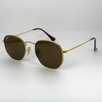 Ray-Ban RB3548-N Hexagonal Gold – Verres Marron