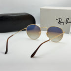 Ray-Ban Round Metal RB3447 – Or & Verres Minéraux Marron Dégradé