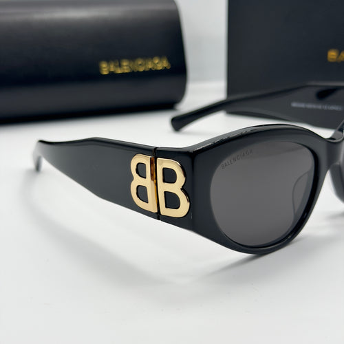 Balenciaga BB0324SK - Noir & Logo BB Doré