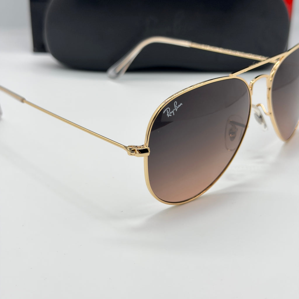 RB3025 Aviator Large Metal 001/3E – Verres Dégradés Brun
