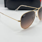 RB3025 Aviator Large Metal 001/3E – Verres Dégradés Brun