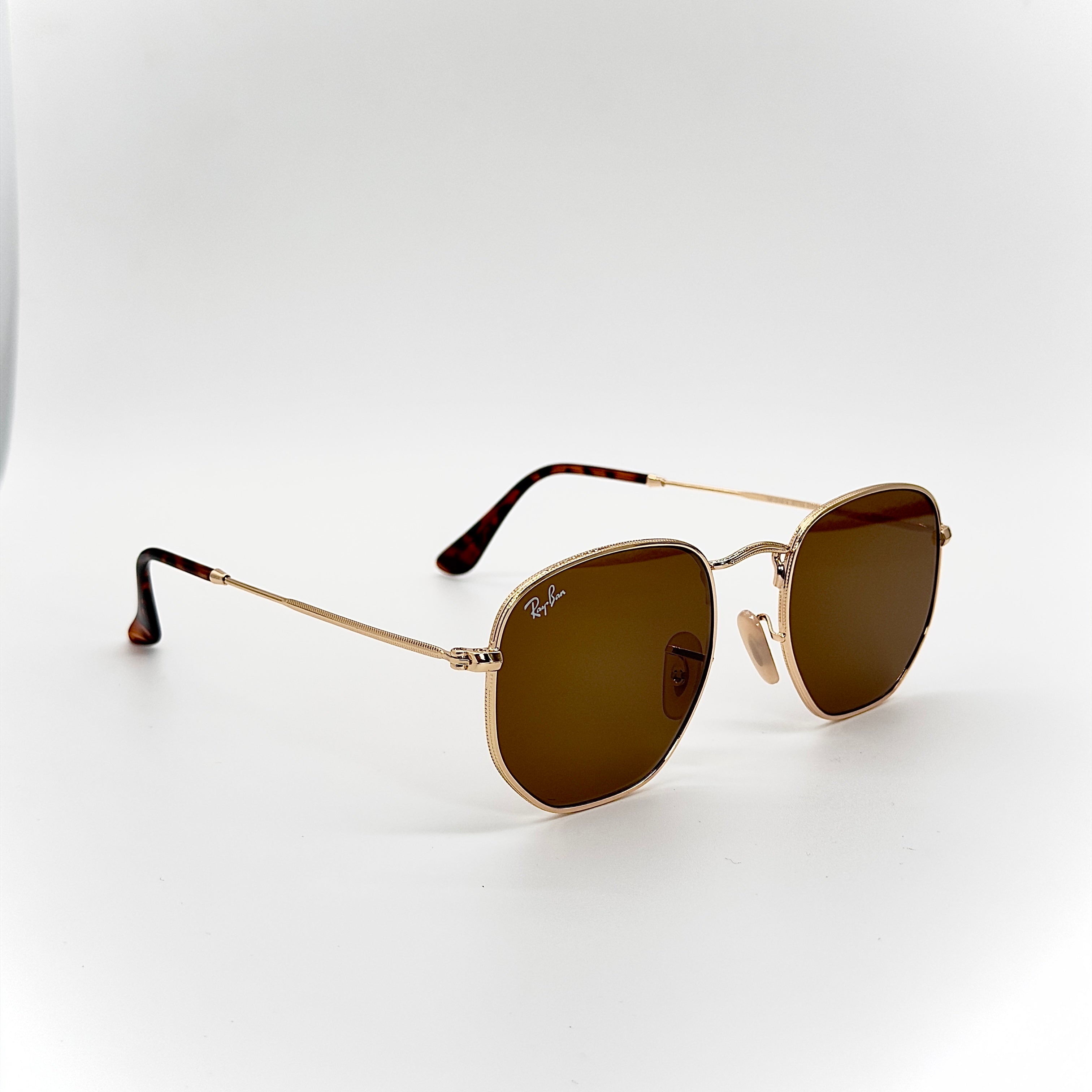 Ray-Ban RB3548-N Hexagonal Gold – Verres Marron