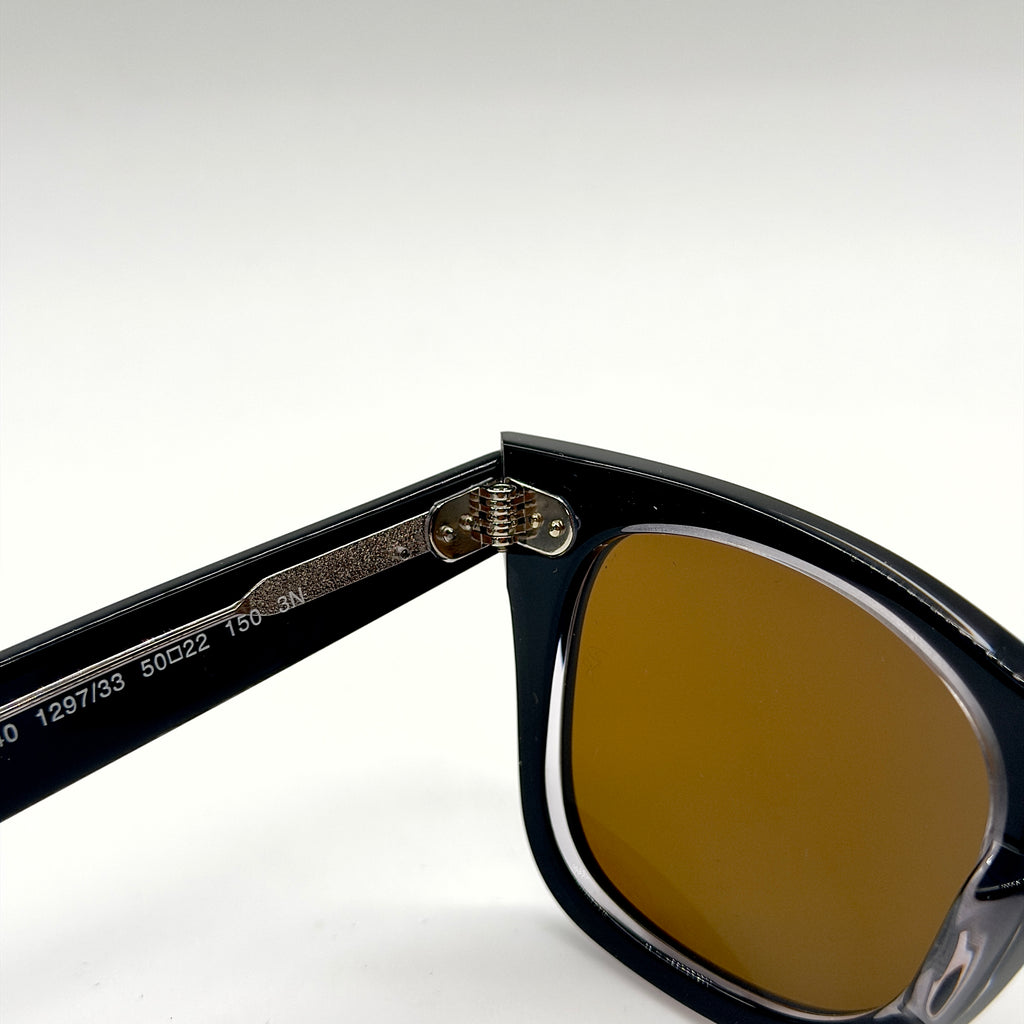 RAYBAN RB2140 Noir transparent (Black Crystal)— Original Wayfarer inclinée
