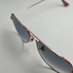 Ray-Ban Aviator RB3025 – Or Rose & Verres Minéraux Bleu Dégradé