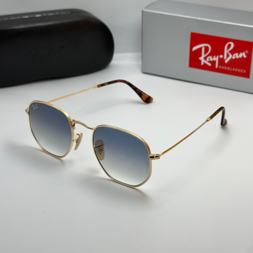 Ray-Ban HEXAGONAL Gold & Blue Gradient (RB 3548-N)