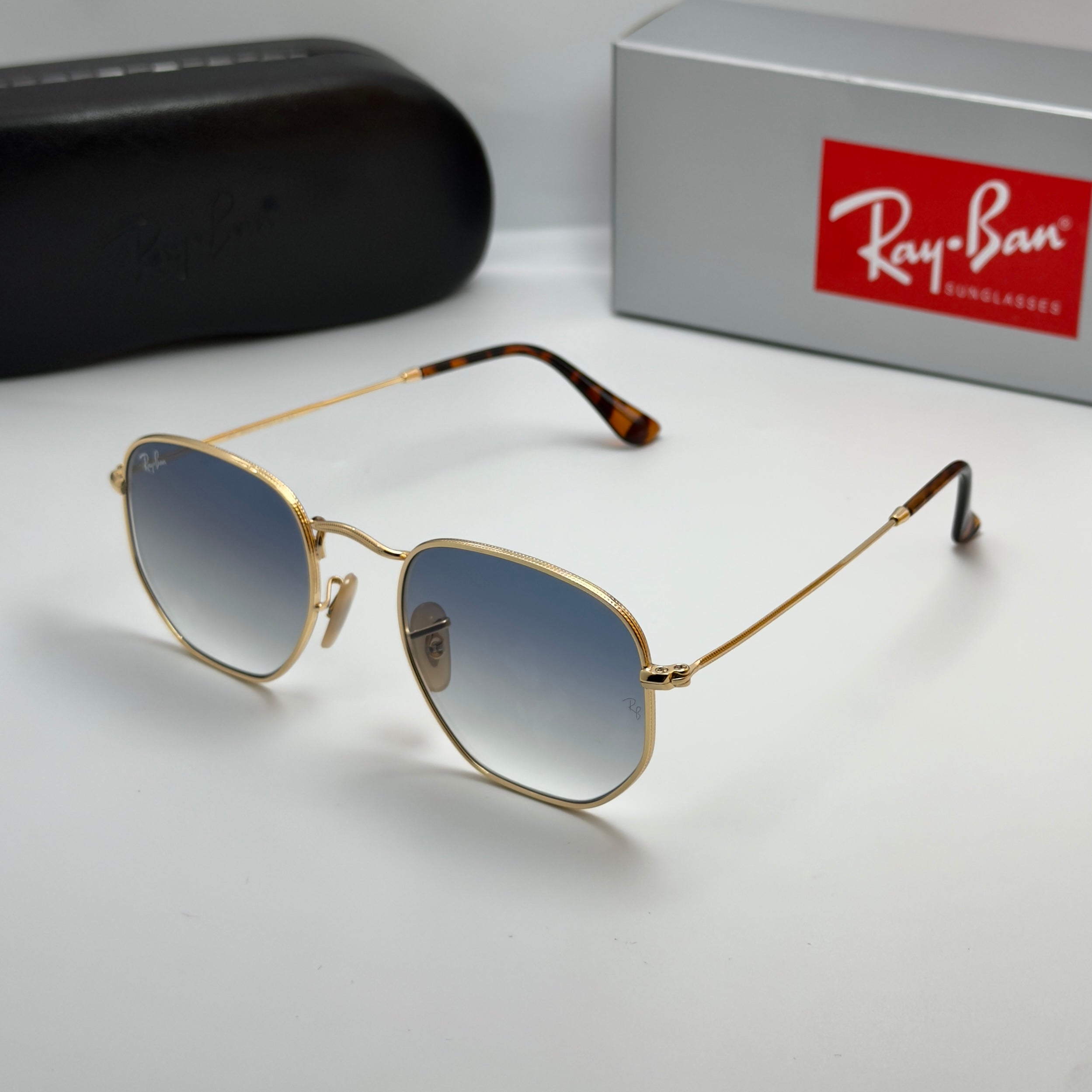 Ray-Ban HEXAGONAL Gold & Blue Gradient (RB 3548-N)