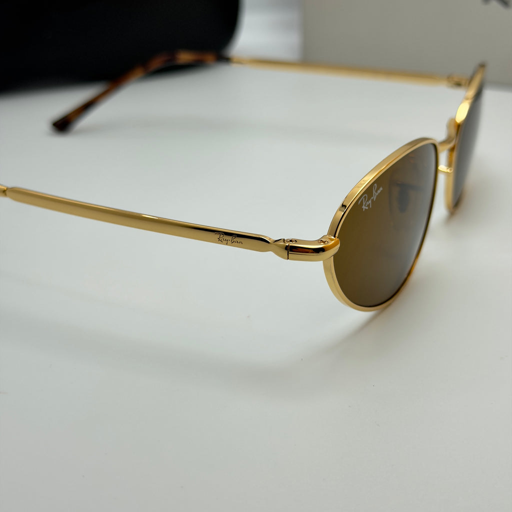 Ray-Ban RB3734 – Style Classique Or & Verres Marron