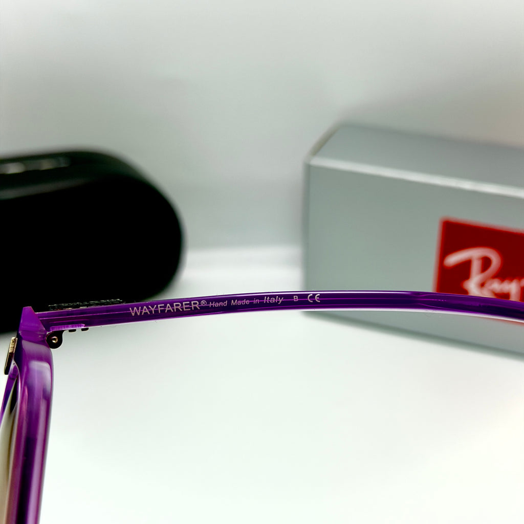 Ray-Ban Wayfarer Crystal Violet RB 2140 6613/13 (Taille 50-22)