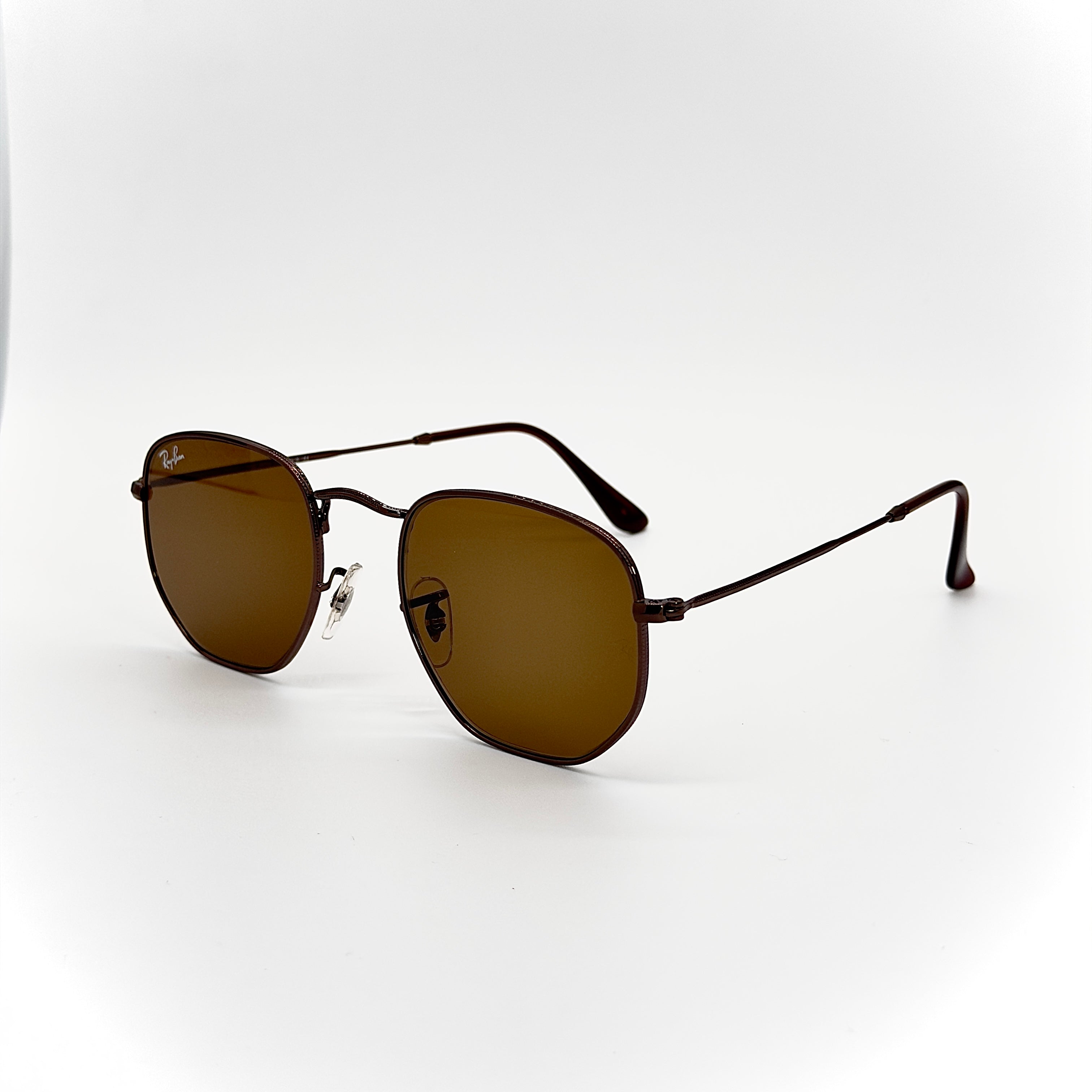 Ray-Ban RB3548-N Hexagonal Gunmetal – Verres Marron