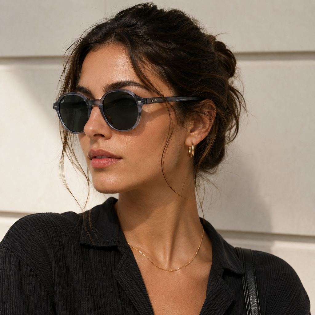 Ray-Ban Thalia Striped Grey RB 2195 THALIA 1314/B1 (Taille 53/18)