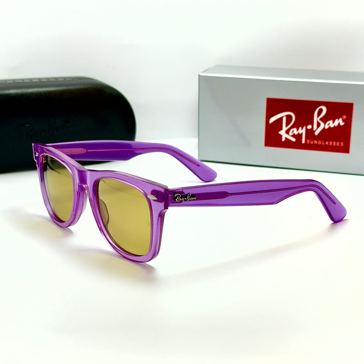 Ray-Ban Wayfarer Crystal Violet RB 2140 6613/13 (Taille 50-22)