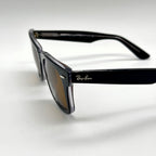 RAYBAN RB2140 Noir transparent (Black Crystal)— Original Wayfarer inclinée
