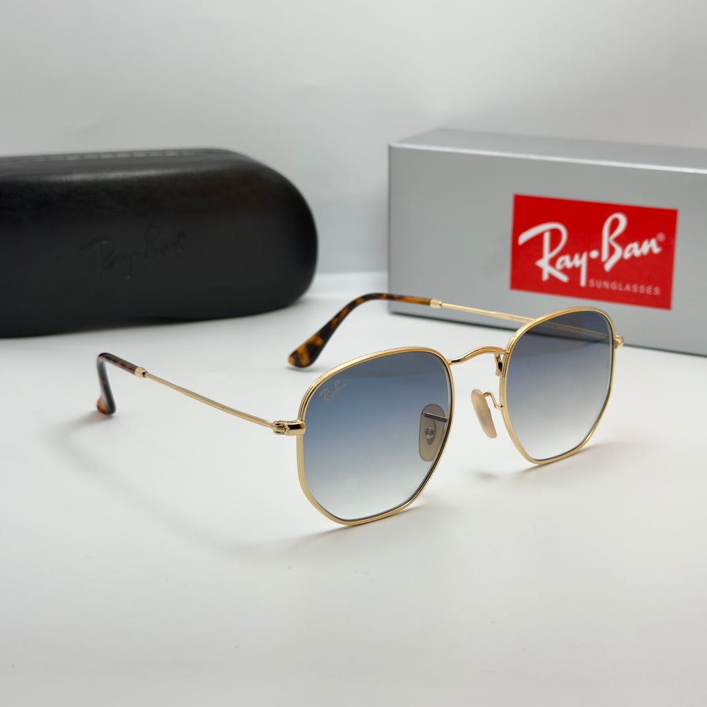Ray-Ban HEXAGONAL Gold & Blue Gradient (RB 3548-N)