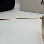 Ray-Ban Round Metal RB3447 – Or & Verres Minéraux Marron Dégradé