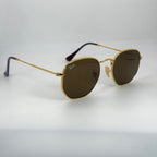 Ray-Ban RB3548-N Hexagonal Gold – Verres Marron