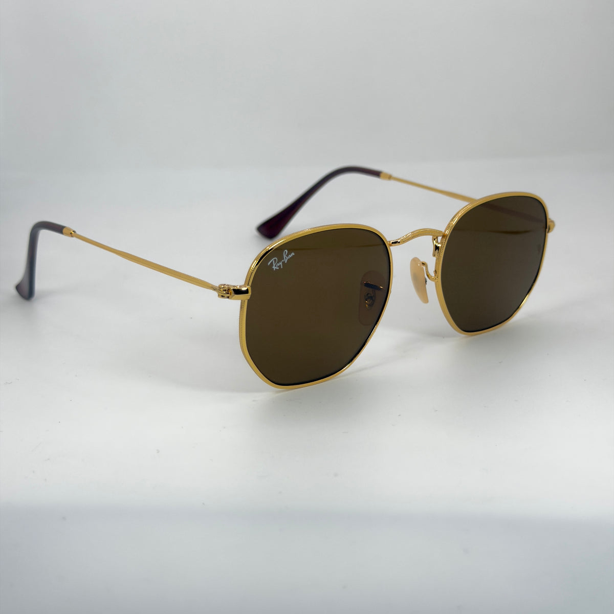 Ray-Ban RB3548-N Hexagonal Gold – Verres Marron
