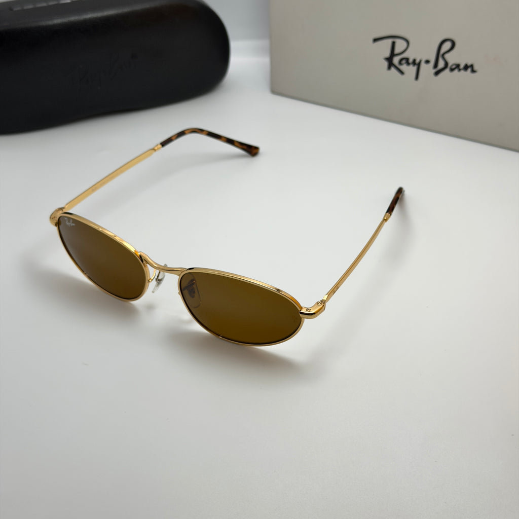 Ray-Ban RB3734 – Style Classique Or & Verres Marron