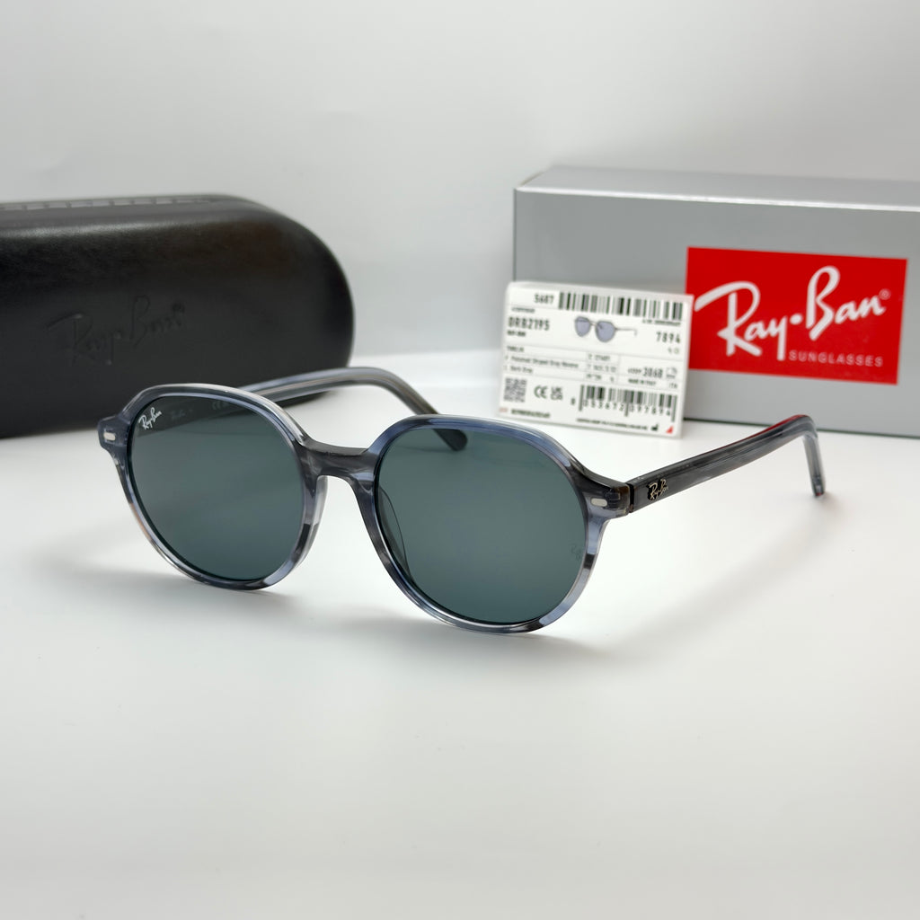 Ray-Ban Thalia Striped Grey RB 2195 THALIA 1314/B1 (Taille 53/18)
