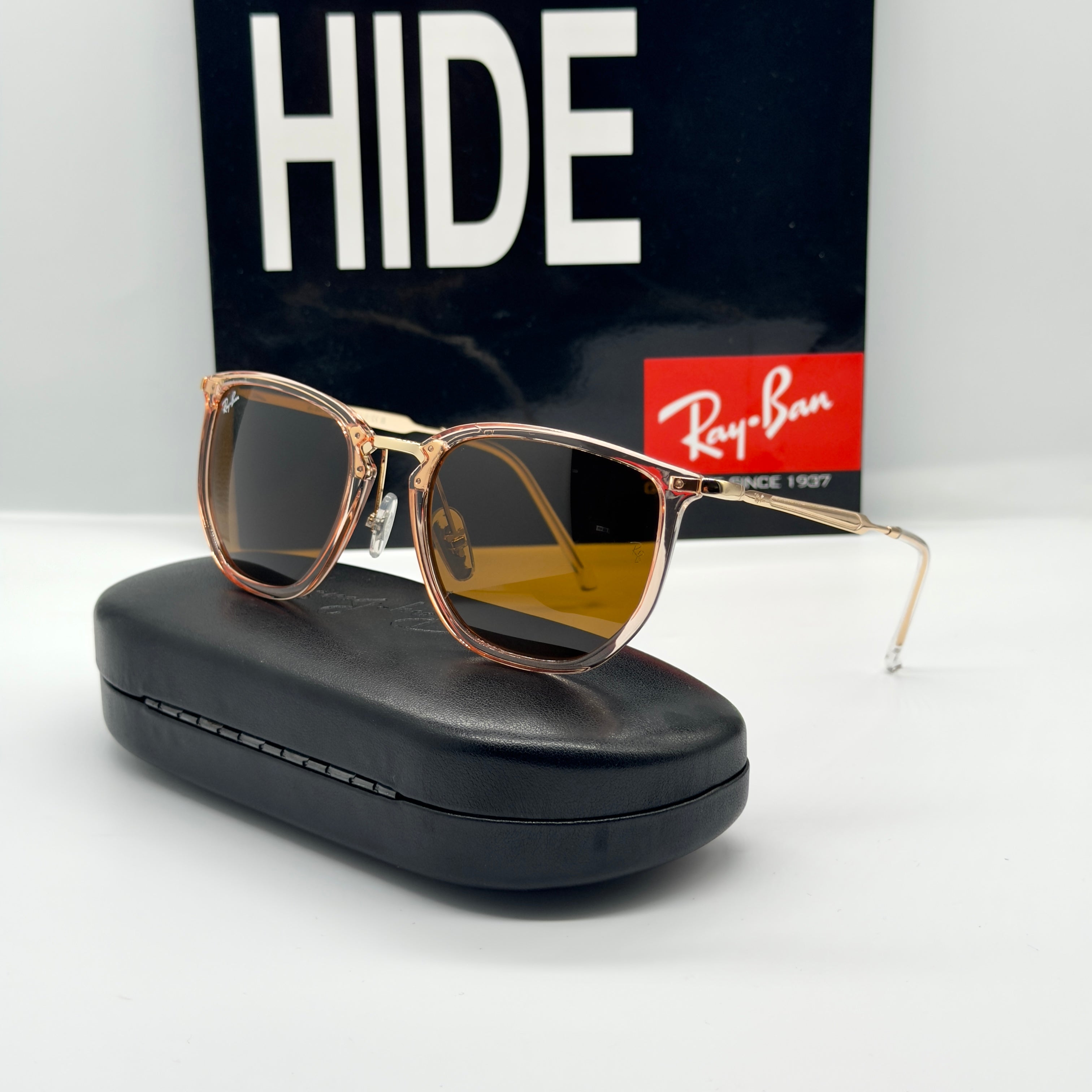 Ray-Ban Square Beige Crystal – Brown