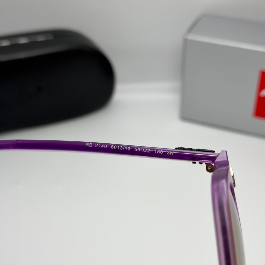 Ray-Ban Wayfarer Crystal Violet RB 2140 6613/13 (Taille 50-22)