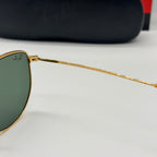 Lunettes Aviator Hexagonal Gold Green – Verres G15