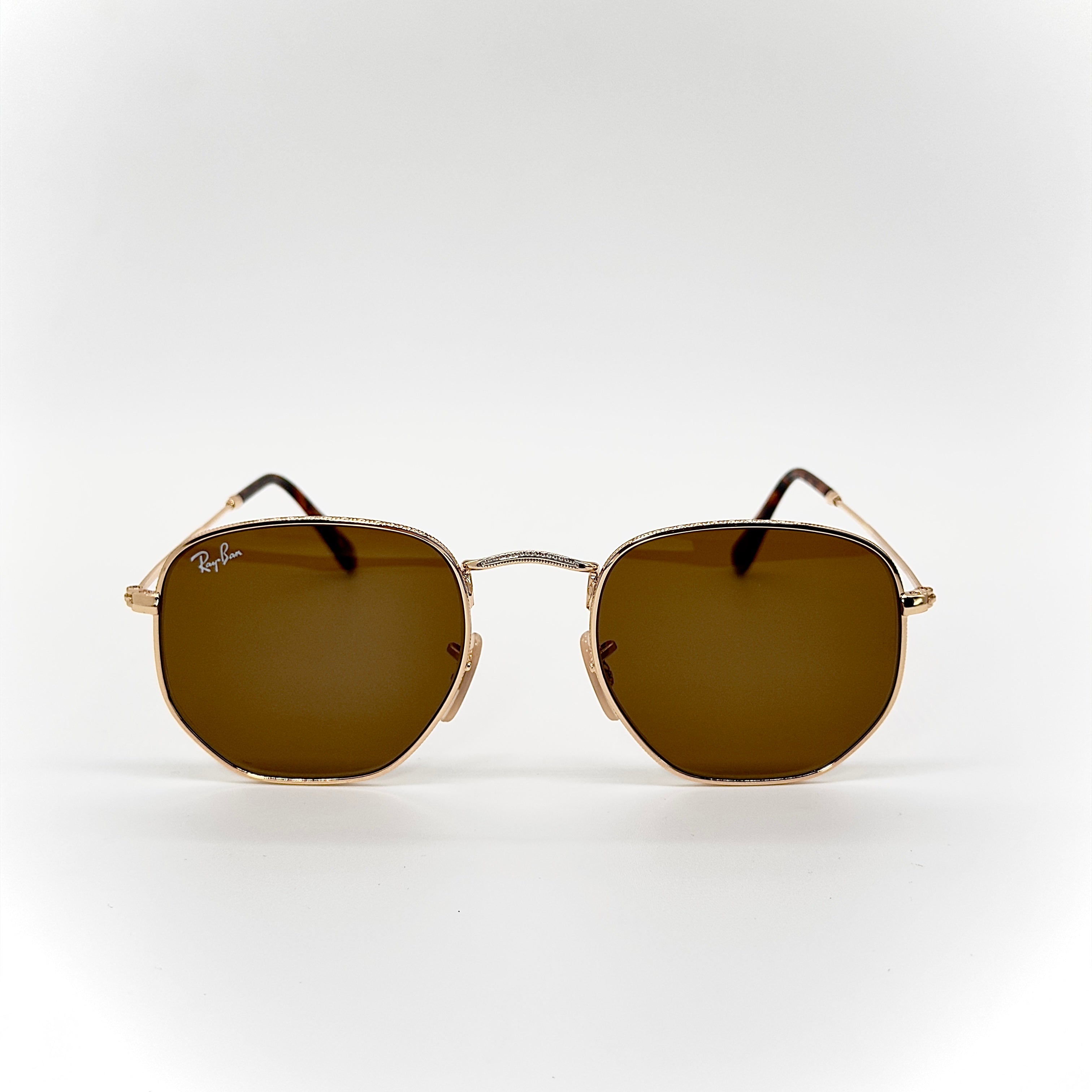Ray-Ban RB3548-N Hexagonal Gold – Verres Marron