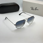 Ray-Ban Aviator RB3025 – Gunmetal & Verres Minéraux Bleu Dégradé