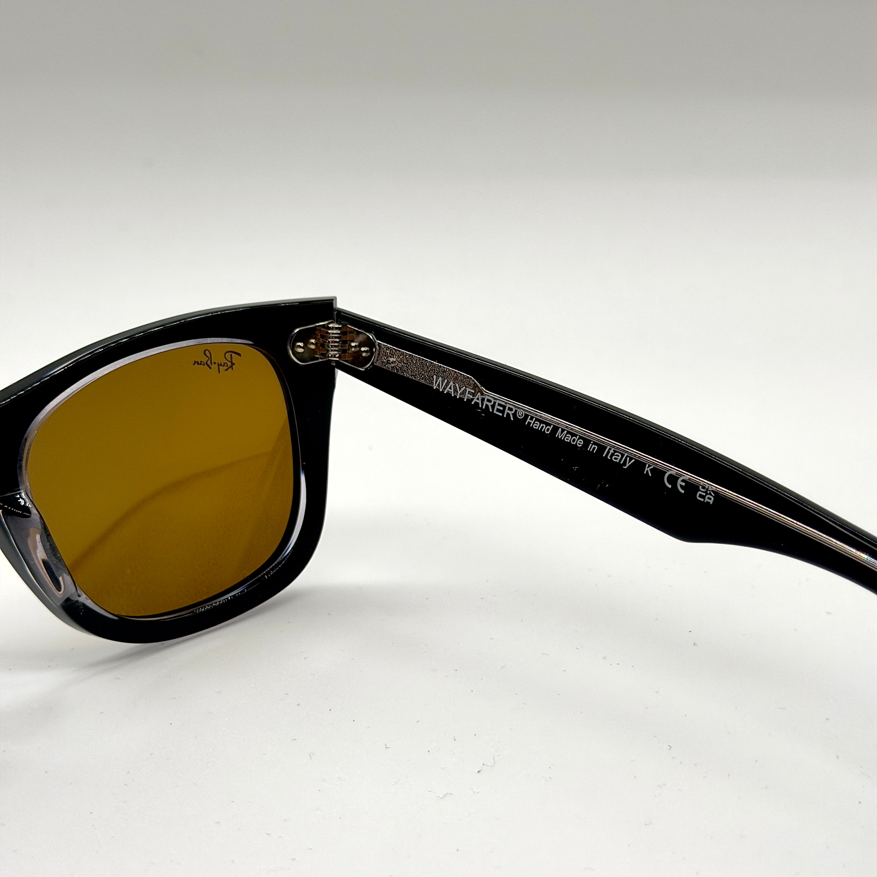 RAYBAN RB2140 Noir transparent (Black Crystal)— Original Wayfarer inclinée