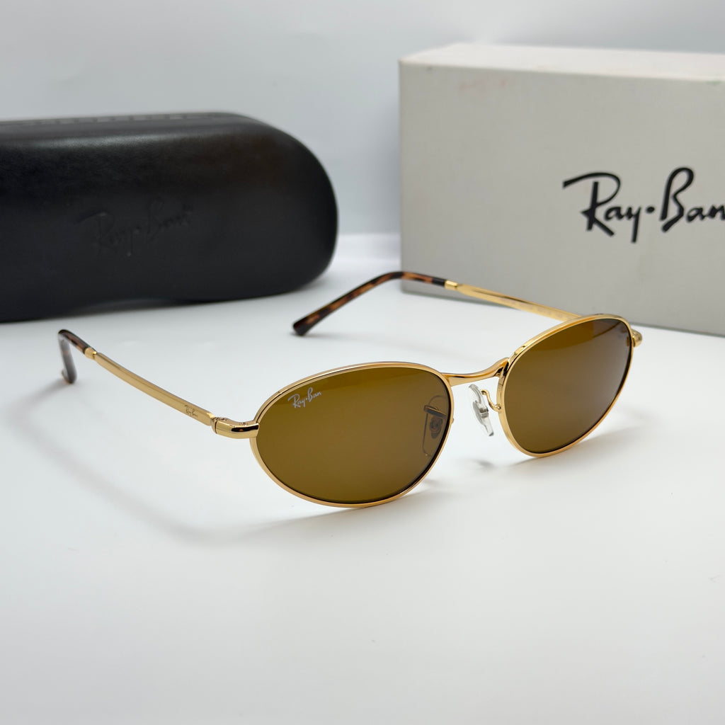 Ray-Ban RB3734 – Style Classique Or & Verres Marron
