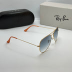 Ray-Ban Aviator RB3025 – Gold & Verres Minéraux Bleu Dégradé