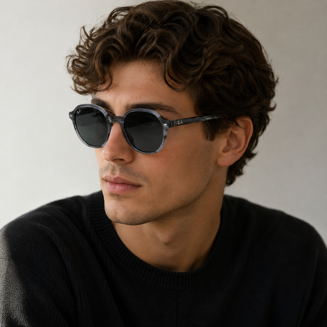 Ray-Ban Thalia Striped Grey RB 2195 THALIA 1314/B1 (Taille 53/18)