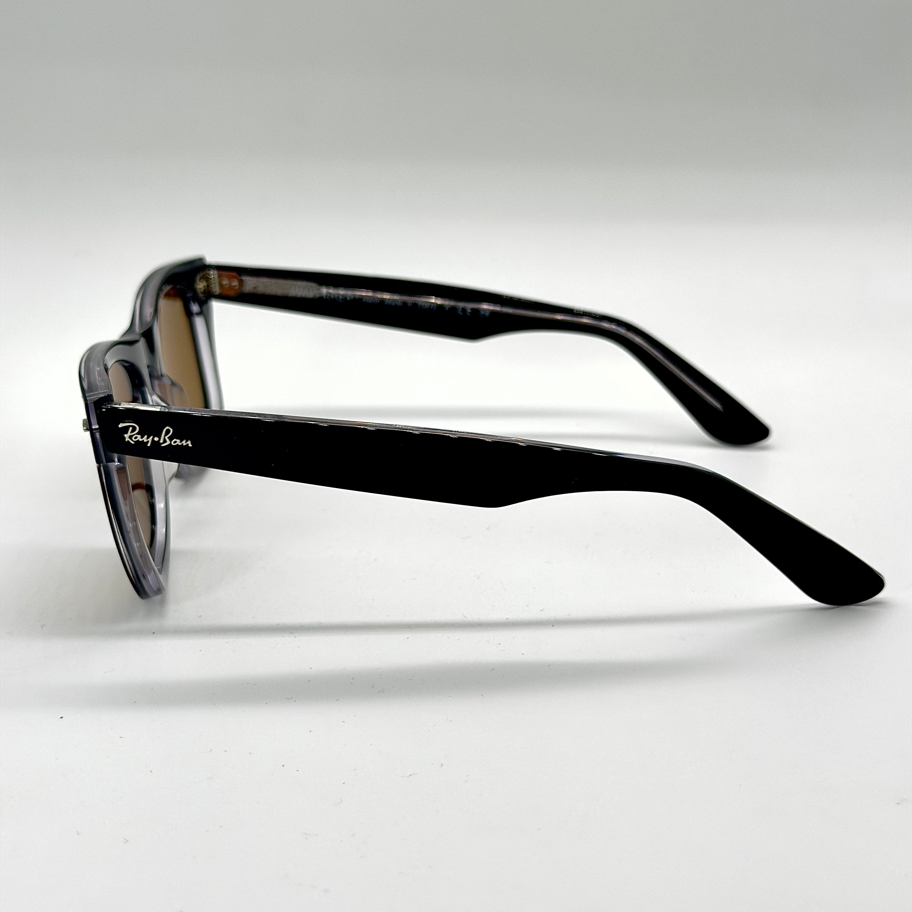 RAYBAN RB2140 Noir transparent (Black Crystal)— Original Wayfarer inclinée