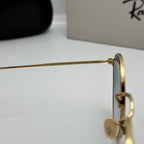 Ray-Ban Round Metal RB3447 – Or & Verres Minéraux Bleu Dégradé