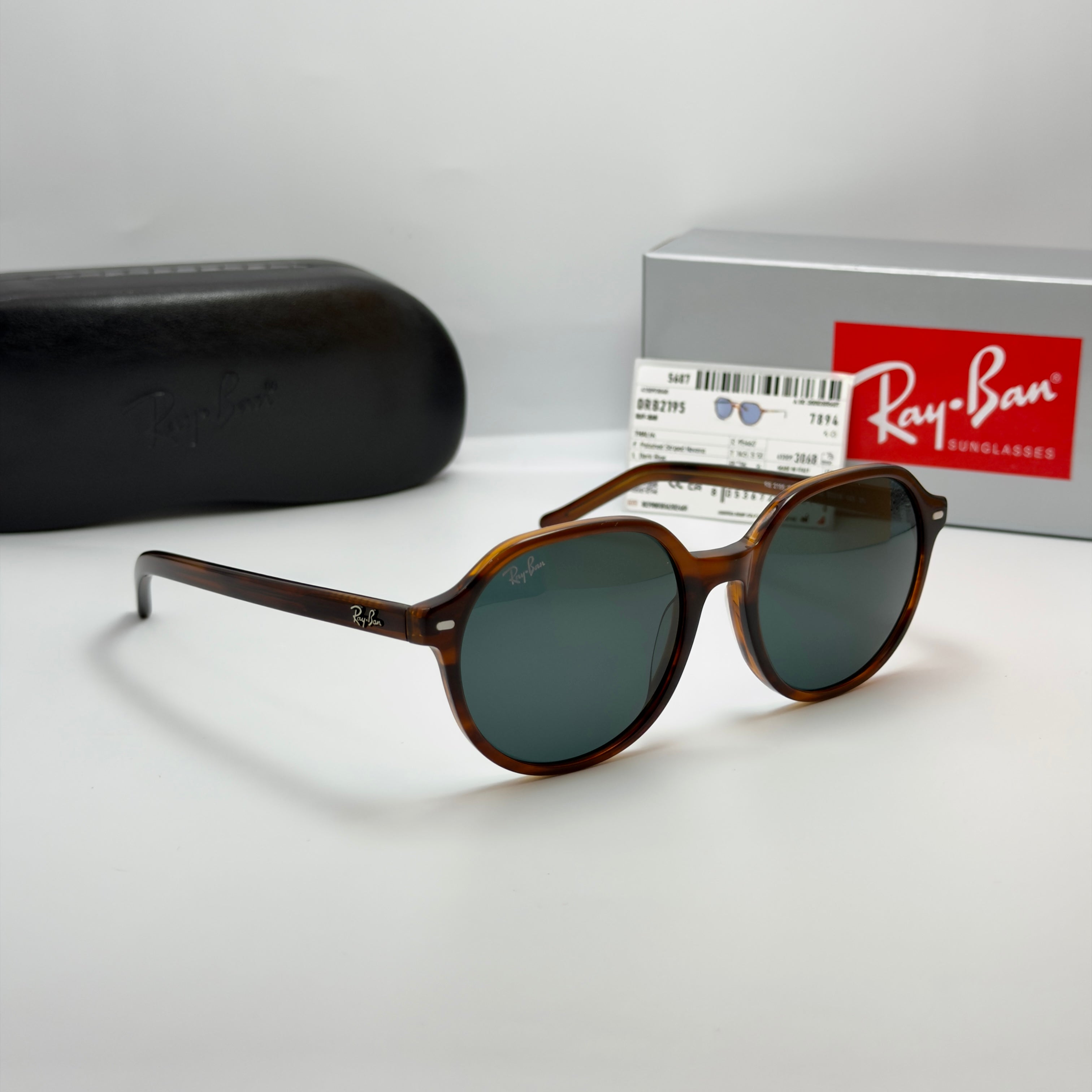 Ray-Ban Thalia Havana Striped RB 2195 THALIA 954/62 (Taille 53-18)