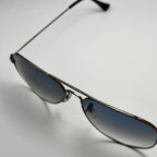 Ray-Ban Aviator RB3025 – Gunmetal & Verres Minéraux Bleu Dégradé
