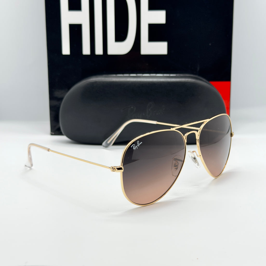 RB3025 Aviator Large Metal 001/3E – Verres Dégradés Brun