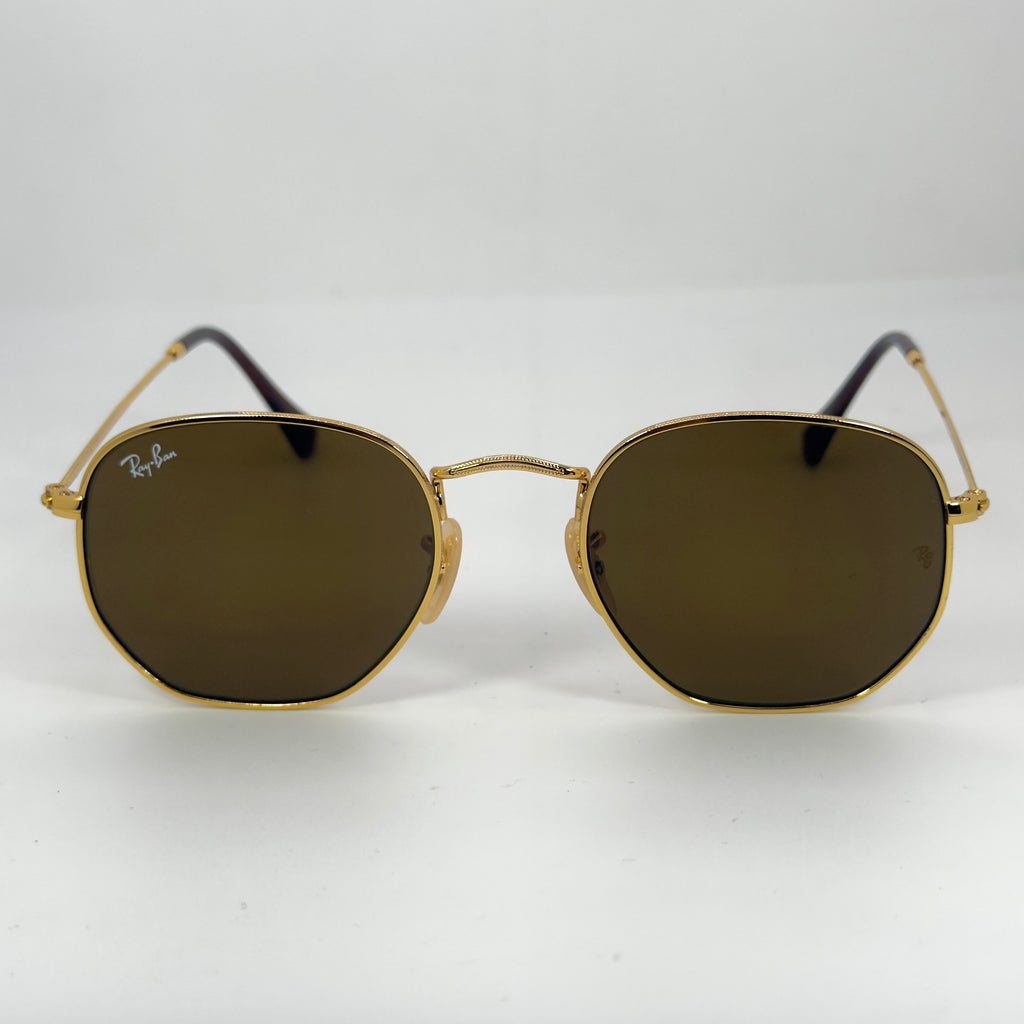 Ray-Ban RB3548-N Hexagonal Gold – Verres Marron