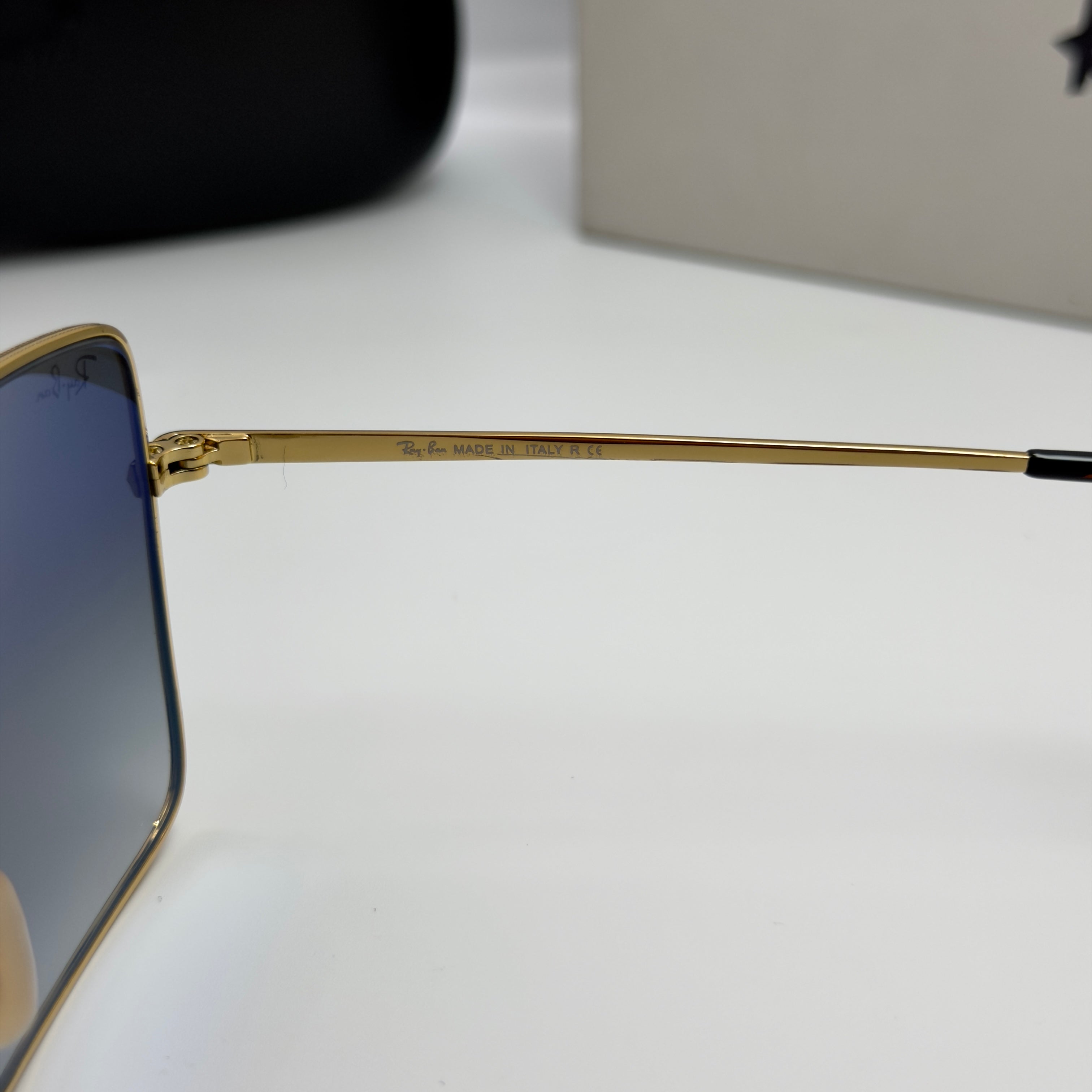 Ray-Ban Square 1971 Doré / Verre Bleu Dégradé