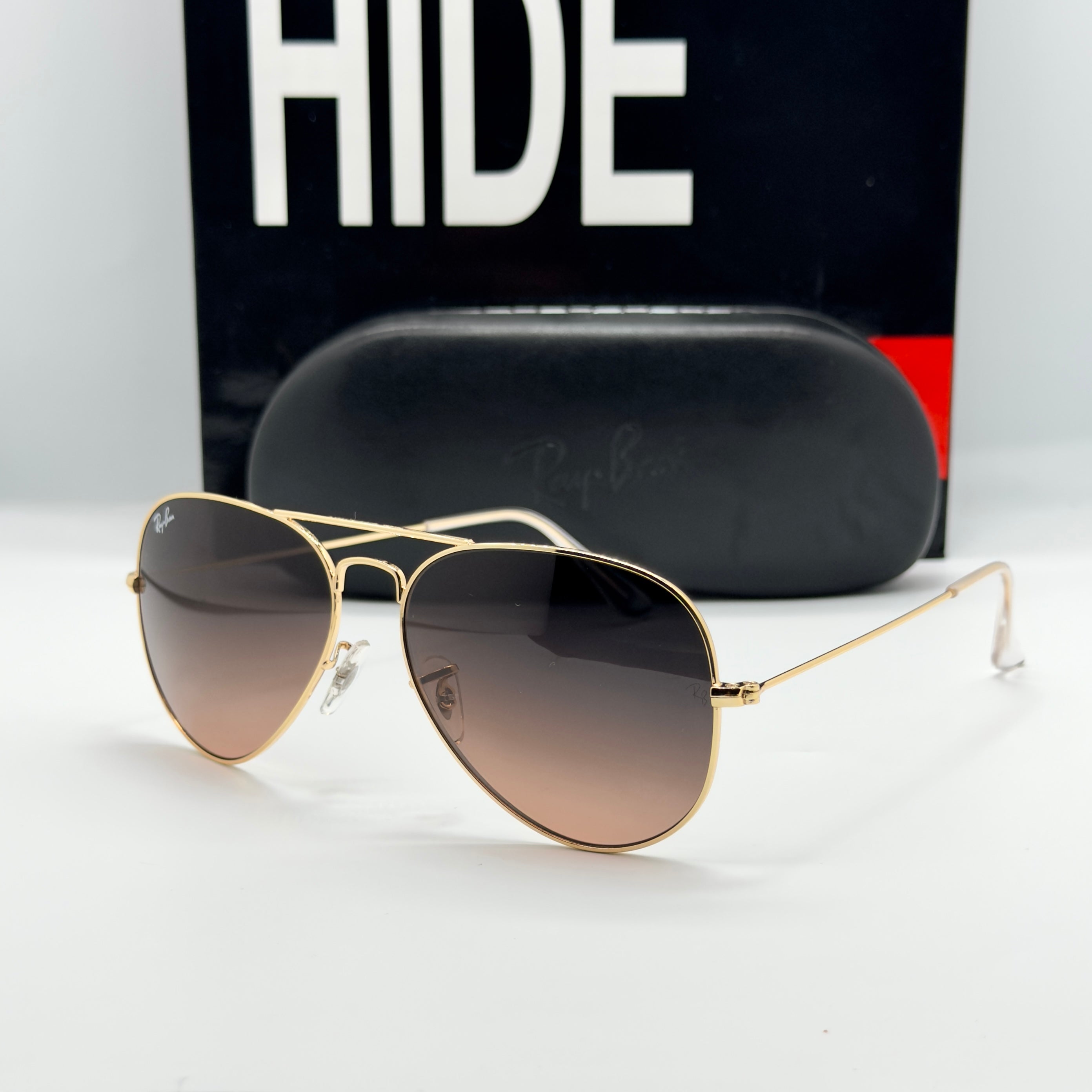 RB3025 Aviator Large Metal 001/3E – Verres Dégradés Brun